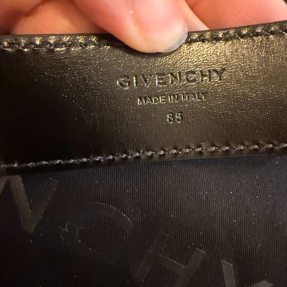 Women's Givenchy Black Croc Embossed Belt with Gold 4G Buckle, One Size - Picture 11 of 14